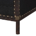 Baxton Studio Laura Vintage Black Canvas 2-Drawer End Table Trunk - BSOJY23B236-Laura Black Trunk-ET