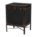 Baxton Studio Laura Vintage Black Canvas Lift-Top Trunk End Table