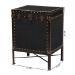 Baxton Studio Laura Vintage Black Canvas Lift-Top Trunk End Table - BSOJY23B237-Open Box Laura Black-ET
