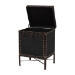 Baxton Studio Laura Vintage Black Canvas Lift-Top Trunk End Table - BSOJY23B237-Open Box Laura Black-ET