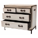 Baxton Studio Benton Vintage White Canvas 4-Drawer Storage Cabinet - BSOJY23B238-White-Cabinet