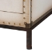 Baxton Studio Benton Vintage White Canvas 4-Drawer Storage Cabinet - BSOJY23B238-White-Cabinet