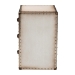 Baxton Studio Mallison Vintage White Canvas 3-Drawer End Table - BSOJY23B241-White-ET
