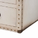 Baxton Studio Mallison Vintage White Canvas 3-Drawer End Table - BSOJY23B241-White-ET