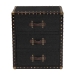 Baxton Studio Mallison Vintage Black Canvas 3-Drawer End Table - BSOJY23B241-Black-ET