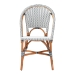 bali & pari Genica Classic French Two-Tone Navy and White Weaving and Natural Rattan Bistro Chair - BSODC613-Rattan-Navy/White-DC No Arm