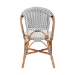 bali & pari Genica Classic French Two-Tone Navy and White Weaving and Natural Rattan Bistro Chair - BSODC613-Rattan-Navy/White-DC No Arm