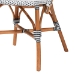 bali & pari Genica Classic French Two-Tone Navy and White Weaving and Natural Rattan Bistro Chair - BSODC613-Rattan-Navy/White-DC No Arm