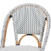 bali & pari Genica Classic French Two-Tone Navy and White Weaving and Natural Rattan 2-Piece Counter Stool Set - BSODC613-Rattan-Navy/White-CS No Arm