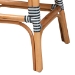 bali & pari Genica Classic French Two-Tone Navy and White Weaving and Natural Rattan 2-Piece Counter Stool Set - BSODC613-Rattan-Navy/White-CS No Arm