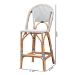 bali & pari Genica Classic French Two-Tone Navy and White Weaving and Natural Rattan Bar Stool - BSODC613-Rattan-Navy/White-BS No Arm