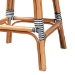 bali & pari Genica Classic French Two-Tone Navy and White Weaving and Natural Rattan Bar Stool - BSODC613-Rattan-Navy/White-BS No Arm