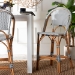 bali & pari Genica Classic French Two-Tone Navy and White Weaving and Natural Rattan Bar Stool - BSODC613-Rattan-Navy/White-BS No Arm