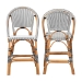 bali & pari Genica Classic French Two-Tone Black and White Weaving and Natural Rattan 2-Piece Counter Stool Set - BSODC613-Rattan-Black/White-CS No Arm
