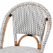 bali & pari Genica Classic French Two-Tone Black and White Weaving and Natural Rattan 2-Piece Counter Stool Set - BSODC613-Rattan-Black/White-CS No Arm