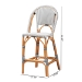 bali & pari Genica Classic French Two-Tone Black and White Weaving and Natural Rattan Bar Stool - BSODC613-Rattan-Black/White-BS No Arm