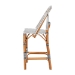 bali & pari Genica Classic French Two-Tone Black and White Weaving and Natural Rattan Bar Stool - BSODC613-Rattan-Black/White-BS No Arm