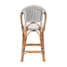 bali & pari Genica Classic French Two-Tone Black and White Weaving and Natural Rattan Bar Stool - BSODC613-Rattan-Black/White-BS No Arm