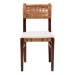 bali & pari Dameka Bohemian Light Honey Rattan and Dark Brown Wood Dining Chair - BSOMD-39656 Afzal-Brown/Rattan Honey-DC