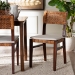 bali & pari Dameka Bohemian Light Honey Rattan and Dark Brown Wood Dining Chair - BSOMD-39656 Afzal-Brown/Rattan Honey-DC