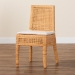 bali & pari Morris Bohemian Light Honey Rattan Dining Chair - BSOMD-39688 Morris-Mahogany/Rattan Honey-DC