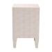 Baxton Studio Leyna Modern Beige Faux Shagreen 3-Drawer End Table - BSOJY24A039-Beige Faux Shagreen-ET