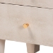 Baxton Studio Leyna Modern Beige Faux Shagreen 3-Drawer End Table - BSOJY24A039-Beige Faux Shagreen-ET