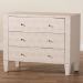 Baxton Studio Leyna Modern Beige Faux Shagreen 3-Drawer Storage Cabinet - BSOJY24A040-Beige Faux Shagreen-Cabinet