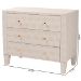 Baxton Studio Leyna Modern Beige Faux Shagreen 3-Drawer Storage Cabinet - BSOJY24A040-Beige Faux Shagreen-Cabinet
