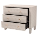 Baxton Studio Leyna Modern Beige Faux Shagreen 3-Drawer Storage Cabinet - BSOJY24A040-Beige Faux Shagreen-Cabinet