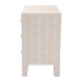 Baxton Studio Leyna Modern Beige Faux Shagreen 3-Drawer Storage Cabinet - BSOJY24A040-Beige Faux Shagreen-Cabinet