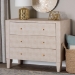 Baxton Studio Leyna Modern Beige Faux Shagreen 3-Drawer Storage Cabinet - BSOJY24A040-Beige Faux Shagreen-Cabinet