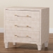 Baxton Studio Nira Modern Beige Faux Shagreen 3-Drawer Storage Cabinet - BSOJY24A042-Beige Faux Shagreen-Cabinet