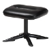 Baxton Studio Elwood Modern Black Faux Leather 2-Piece Lounge Chair and Footrest Set - BSOBT-70837-06-Black-Lounge Chair