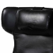 Baxton Studio Elwood Modern Black Faux Leather 2-Piece Lounge Chair and Footrest Set - BSOBT-70837-06-Black-Lounge Chair