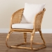 bali & pari Niko Bohemian Light Honey Rattan Arm Chair - BSODCWH10010-Light Honey Rattan-Niko Chair