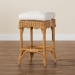 bali & pari Muy Bohemian Scallop Honey Rattan Counter Stool - BSODC0899-A-Muy-Honey Rattan-Counter Stool