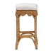 bali & pari Muy Bohemian Scallop Honey Rattan Bar Stool - BSODC0899-B-Muy-Honey Rattan-Bar Stool