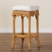 bali & pari Muy Bohemian Scallop Honey Rattan Bar Stool - BSODC0899-B-Muy-Honey Rattan-Bar Stool