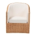 bali & pari Tessa Bohemian Light Honey Rattan Arm Chair - BSOTESSA-Wooden/Sun Bleached Rattan-CC