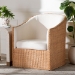 bali & pari Tessa Bohemian Light Honey Rattan Arm Chair - BSOTESSA-Wooden/Sun Bleached Rattan-CC