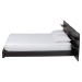 Baxton Studio Elina Modern Ebony Black Wood Queen Size Platform Bed with Built-In Shelves - BSOMG-0051-Ebony Black-Queen
