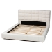Baxton Studio Braylin Glam and Luxe Teddy-Bear Fabric King Size Platform Bed - BSOCFSP0828-White-King