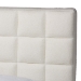Baxton Studio Braylin Glam and Luxe Teddy-Bear Fabric King Size Platform Bed - BSOCFSP0828-White-King
