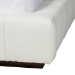 Baxton Studio Braylin Glam and Luxe Teddy-Bear Fabric King Size Platform Bed - BSOCFSP0828-White-King