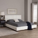 Baxton Studio Braylin Glam and Luxe Teddy-Bear Fabric King Size Platform Bed - BSOCFSP0828-White-King