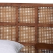 Baxton Studio Cascadia Mid-Century Modern Walnut Brown Wood King Size Wingback Platform Bed - BSOMG0225-Walnut-King