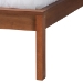 Baxton Studio Cascadia Mid-Century Modern Walnut Brown Wood King Size Wingback Platform Bed - BSOMG0225-Walnut-King