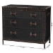 Baxton Studio Benton Vintage Black Canvas 4-Drawer Storage Cabinet - BSOJY23B238-Black-Cabinet