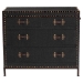Baxton Studio Benton Vintage Black Canvas 4-Drawer Storage Cabinet - BSOJY23B238-Black-Cabinet